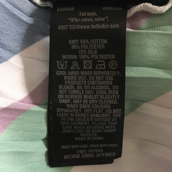 TED BAKER Jaymes Bay of Honour Plisse Pleat Back Navy Knit Top 3 - Picture 4 of 8